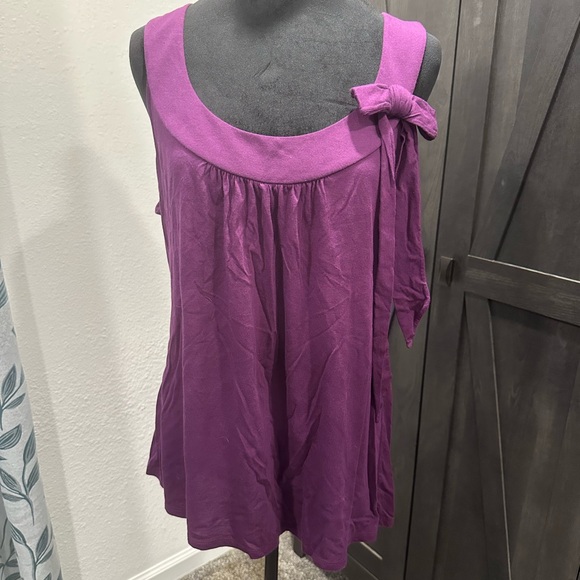 LOFT Tops - LOFT Vibrant Purple Blouse with Bow Detail